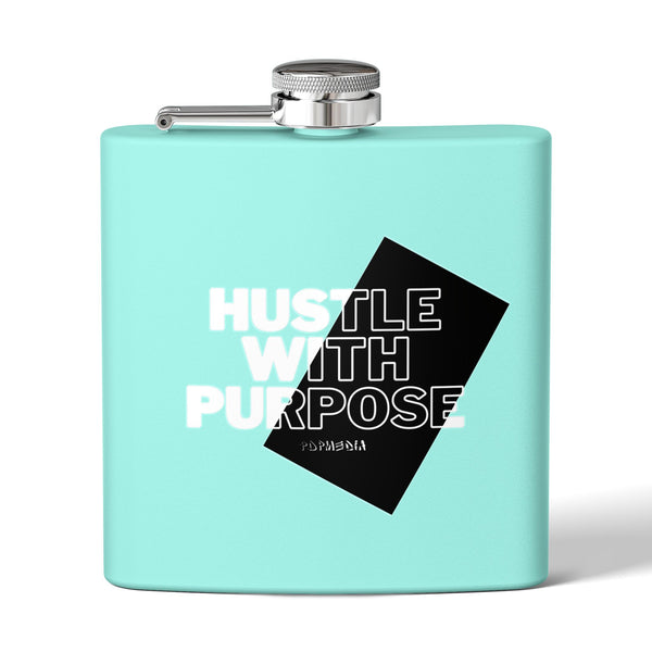 Flask, Hustle Mode - Stainless Steel 6oz (Hustle With Purpose)