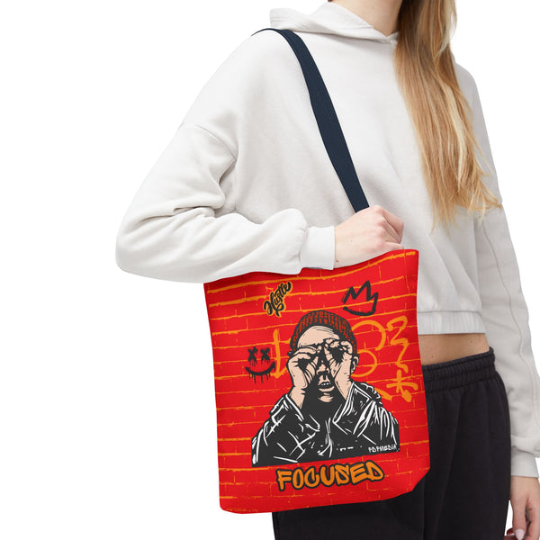 Hustle Mode Tote Bag - Focused Black Crown