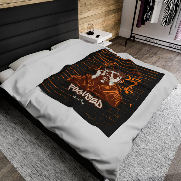 Hustle Mode Plush Blanket - Focused King's Crown (Brown)