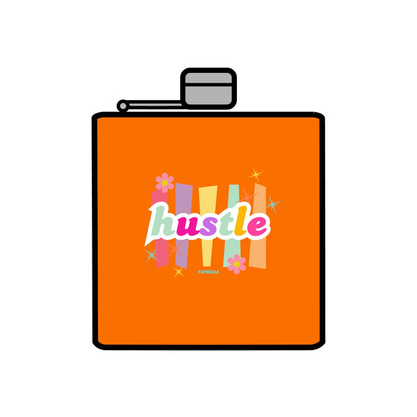 Flask, Hustle Mode - Stainless Steel 6oz (Pastel Hustle)