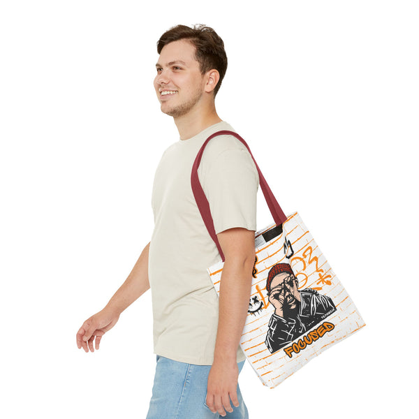 Hustle Mode Tote Bag - Focused Black Crown