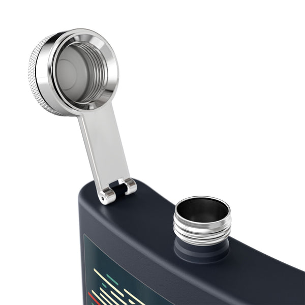 Flask, Hustle Mode - Stainless Steel 6oz (Retro Sports)