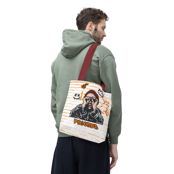 Hustle Mode Tote Bag - Focused Black Crown