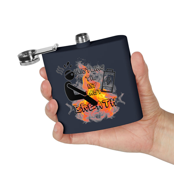 Flask, Hustle Mode - Stainless Steel 6oz (Last Breath)