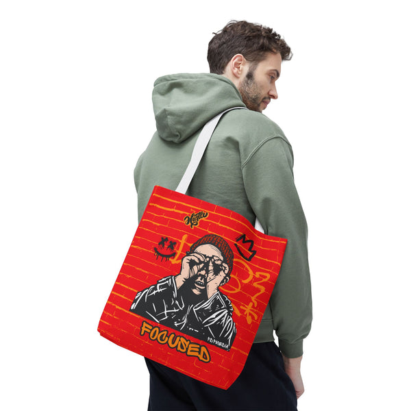 Hustle Mode Tote Bag - Focused Black Crown