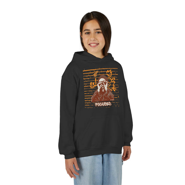 Hustle Mode (Kids) Youth Heavy Blend Hooded Hoodie - Focused (Y)