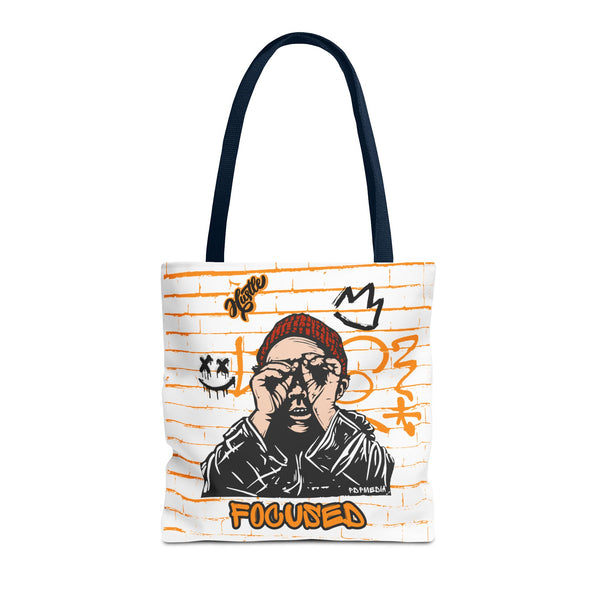 Hustle Mode Tote Bag - Focused Black Crown