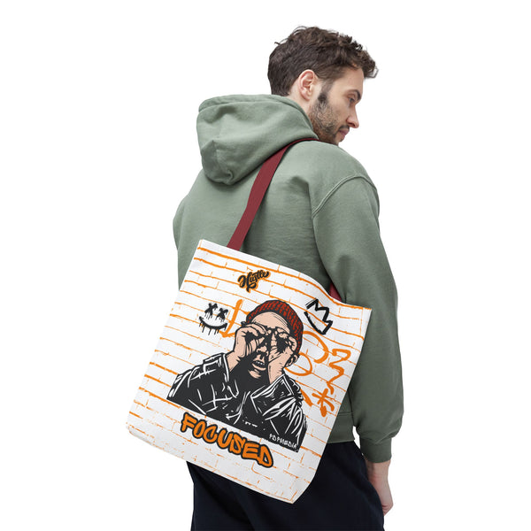 Hustle Mode Tote Bag - Focused Black Crown