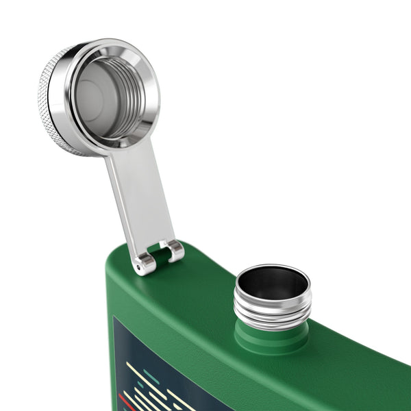 Flask, Hustle Mode - Stainless Steel 6oz (Retro Sports)