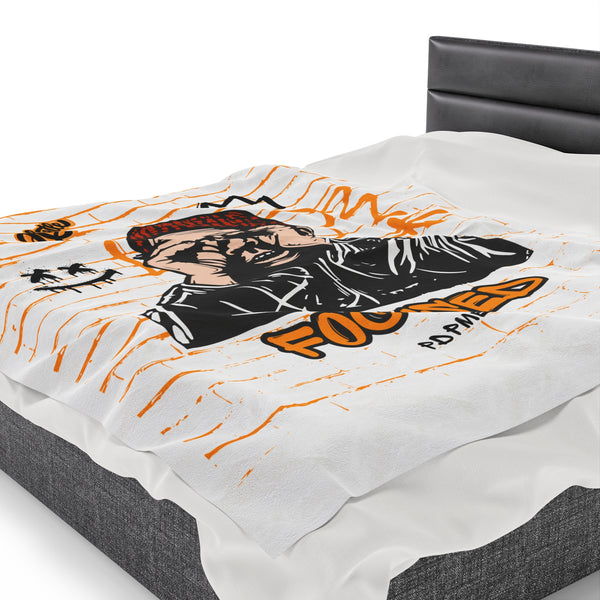 Hustle Mode Plush Blanket - Focused King's Crown (Black)