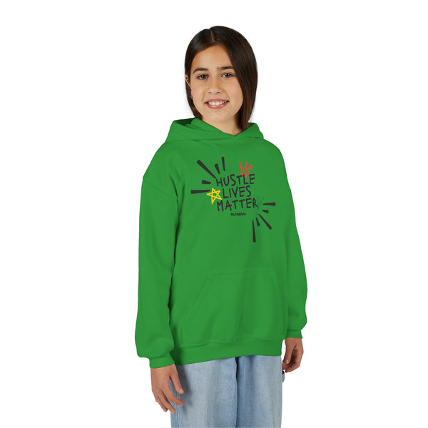 Hustle Mode (Kids) Youth Heavy Blend Hooded Hoodie - Hustle Lives Matter