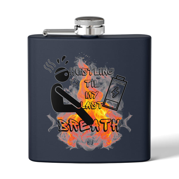Flask, Hustle Mode - Stainless Steel 6oz (Last Breath)