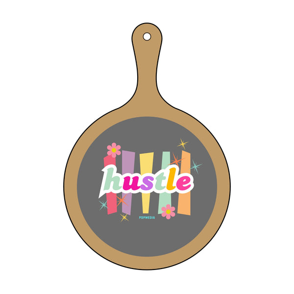 Charcuterie Board - Hustle Pastel (Engraving) - Hosting Experience Upgrade Acacia Wood Slate Cheese Lovers Entertaining Statement Piece