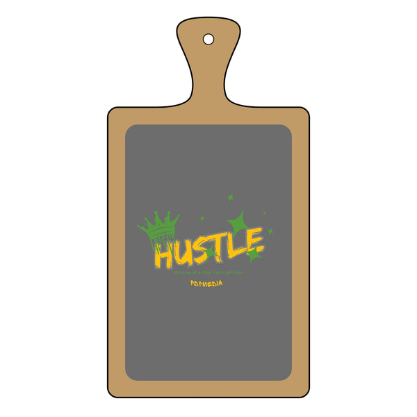 Charcuterie Board - King Hustle (Engraving) - Hosting Experience Upgrade Acacia Wood Slate Cheese Lovers Entertaining Statement Piece