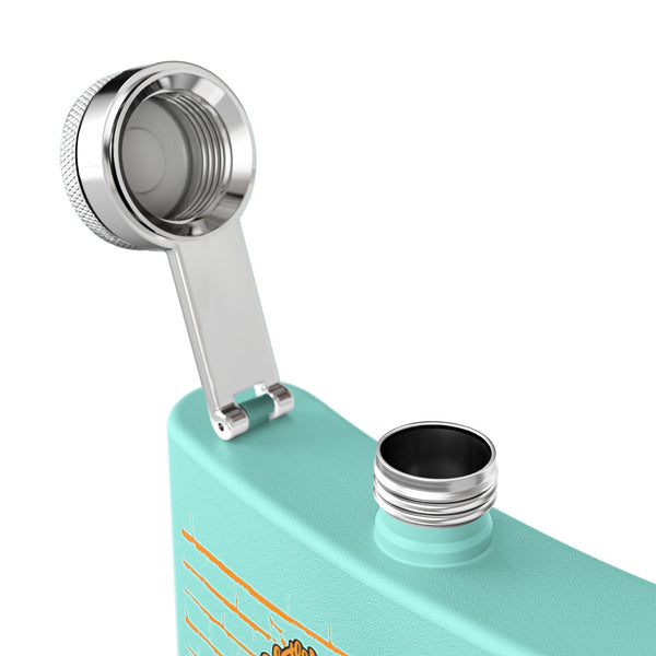 Flask, Hustle Mode - Stainless Steel 6oz (Focused Yellow Crown)