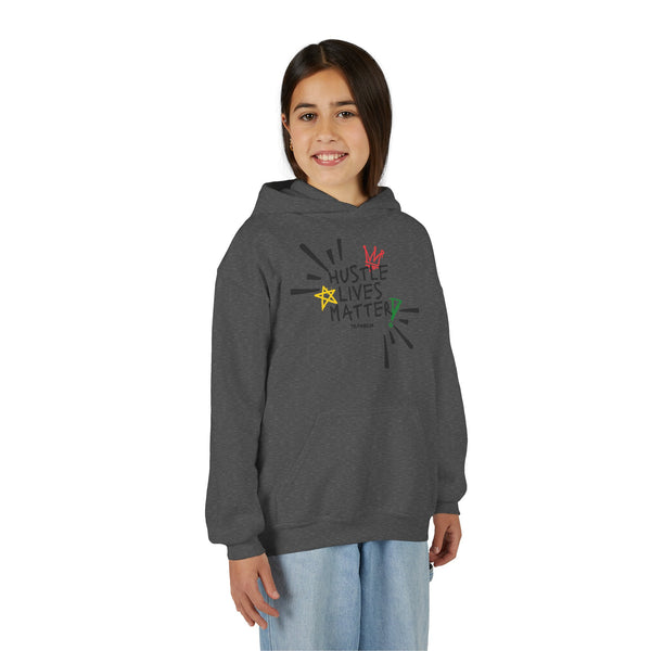 Hustle Mode (Kids) Youth Heavy Blend Hooded Hoodie - Hustle Lives Matter