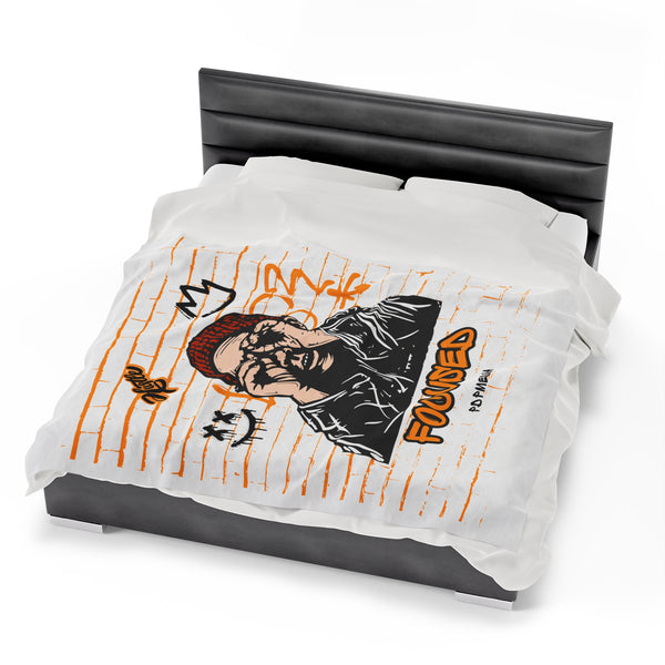 Hustle Mode Plush Blanket - Focused King's Crown (Black)