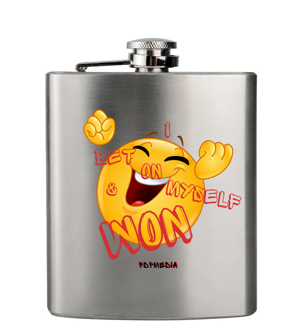 Flask, Hustle Mode - Stainless Steel 6oz (I Won)