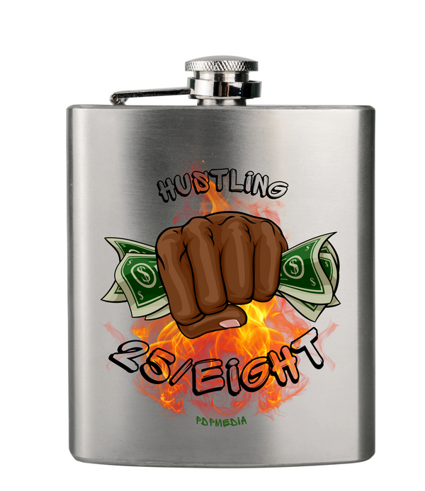 Flask, Hustle Mode - Stainless Steel 6oz (Hustling 25/Eight Black)