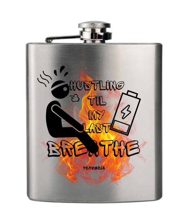 Flask, Hustle Mode - Stainless Steel 6oz (Last Breathe)