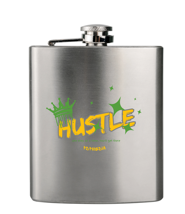 Flask, Hustle Mode - Stainless Steel 6oz (King Hustle)