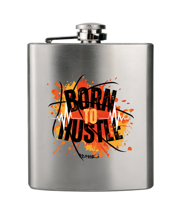 Flask, Hustle Mode - Stainless Steel 6oz (Born To Hustle)